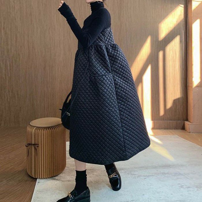 【予約】 AW キルティング キャミソール ワンピース レディース ワンピース 秋 冬 カジュアル かわいい きれいめ 大人可愛い きれいめカジュアル 大人ガーリー アラサーコーデ 韓国ファッション 6,872円