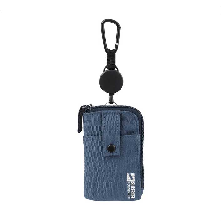 （まとめ買い）SFJコラボ パス&キーケース ICカード ミニポーチ オーシャンネイビー A-3203-11 [x3]