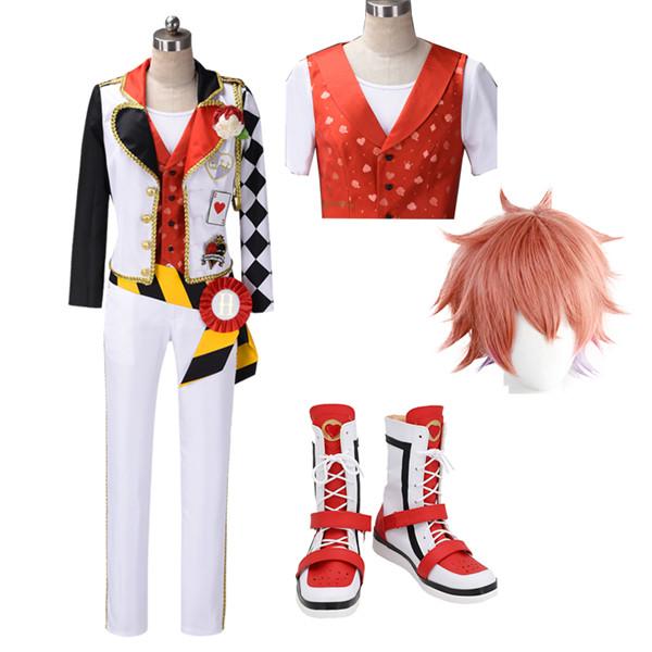 【本日限り激安SALE】エース・トラッポラ Ace Trappola コスプレ衣装 ツイステッドワンダーランド ふしぎの国のアリス Hearts Labyul ハーツラビュル ウイッグ 靴 能