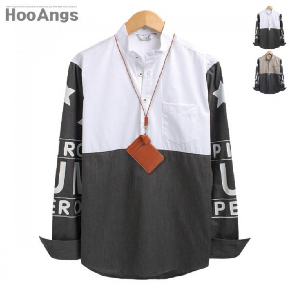 (フアンズ) ポケット上下ヘンリーネックシャツ SMST5437