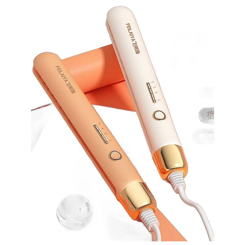 電気クランプコーンパーマクランプ板ふんわりパーマ器家庭用ミニストレートアイロン乾湿直巻両用ヘアアイロンクチナシ白5.5 mm30%までに制限
