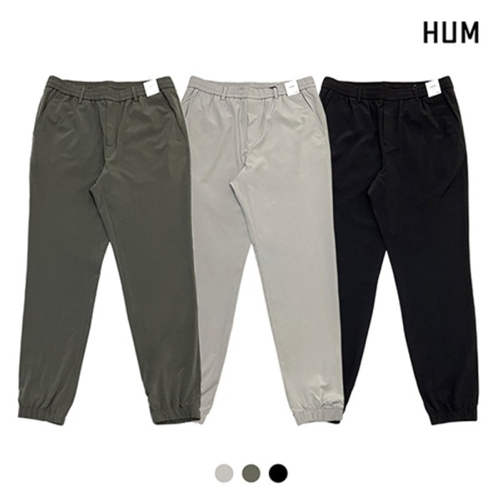 (HUM) メンズスパンバンディングテーパードフィットジョガーパンツ (FHPECPE126M)