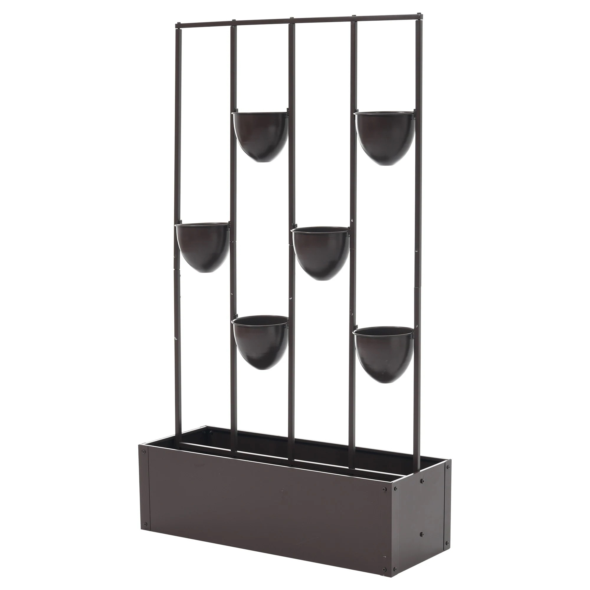 3日以内に発送 フェンス プランター付き 目隠し プランター付き 電着塗装 植木鉢付き 簡単設置 92*36*160cm 園芸用品 プランター ガーデンラティス プランターボックス 花