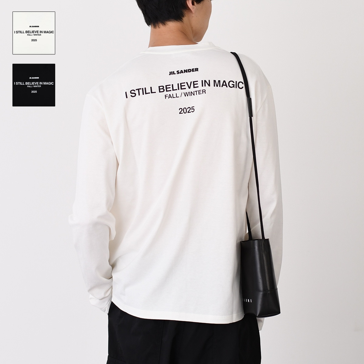 Tシャツ Jil Sanderロゴ コットン クルーネック 長袖Tシャツ J22GC0188 J46219