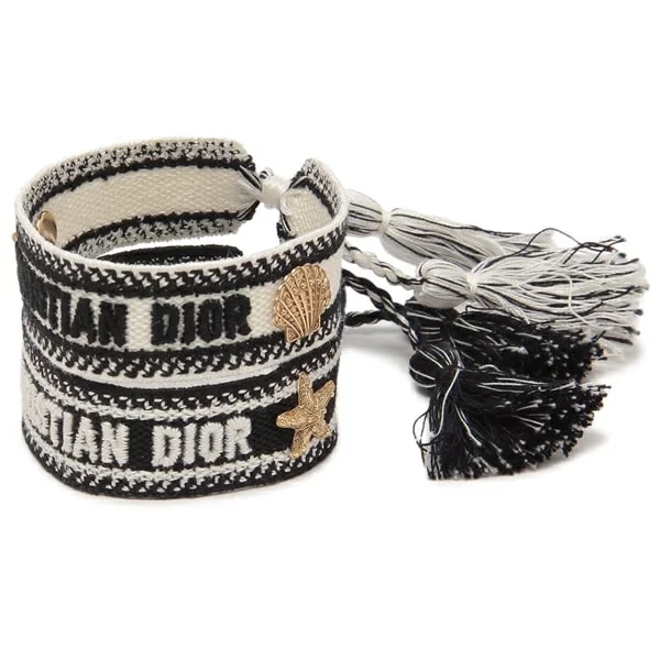 ブレスレット バングル シグネチャー セット ブラック ホワイト レディース Christian Dior B2637WOMMT 641