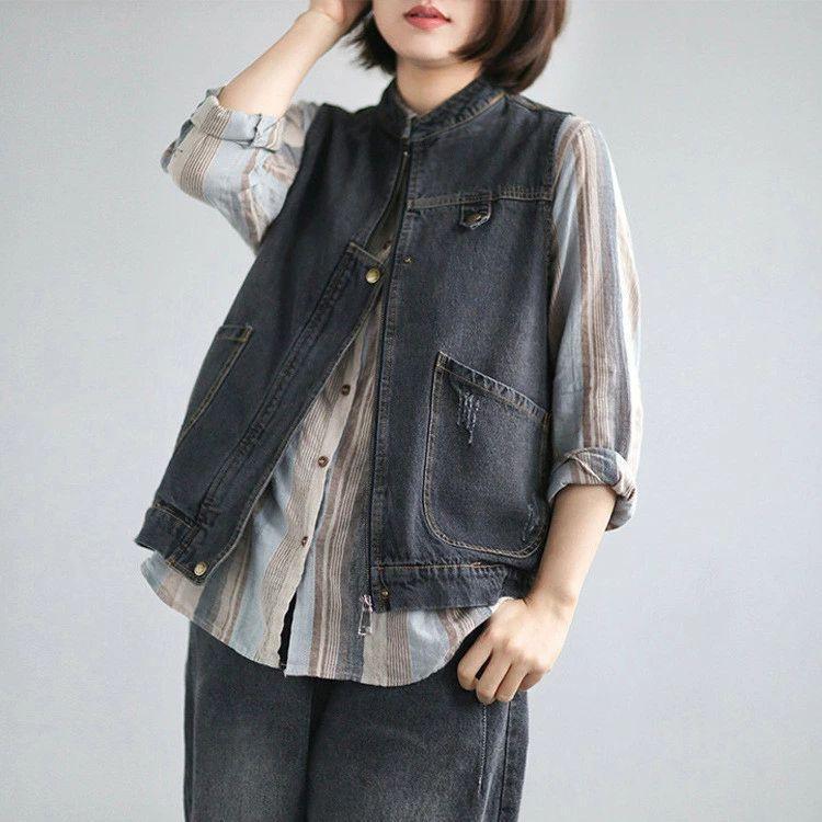 夏新作シャツ レディース トップス 春 秋 長袖 ブラウス 綿麻混 コットン リネン ストライプ柄 大きいサイズ おしゃれ カジュアル リラックス