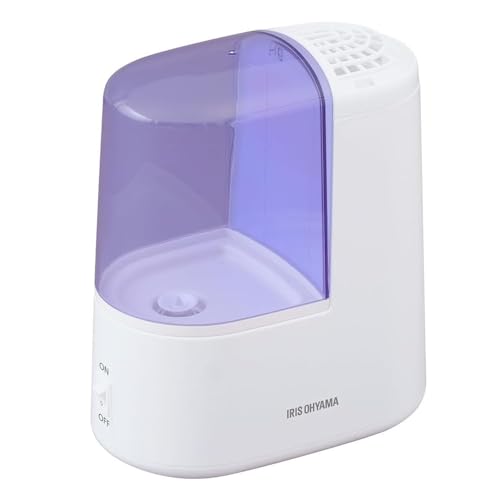 アイリスオーヤマ 加湿器 スチーム式(加熱式) 加湿量 120ml タンク容量 1.3L ~3畳 11時間連続加湿 アロマ対応 小型 卓上 デスク用 SHM-120R1-A ブルー [並行輸入品]