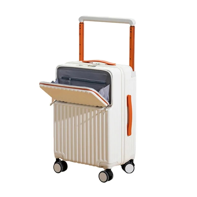 スーツケース レディース 前開き式 広幅ハンドル 学生向け 高級感 静音 万向輪 20インチ