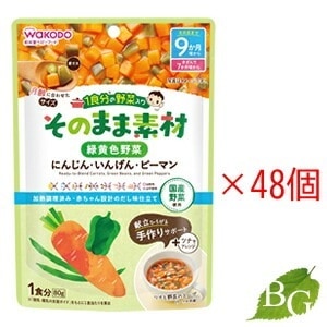 アサヒ 1食分の野菜入り そのまま素材 緑黄色野菜 80g 48個セット
