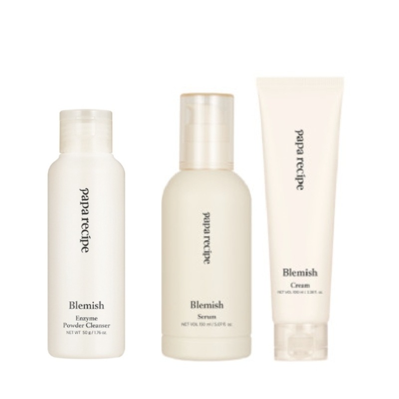 【3種セット】ブレミッシュ酵素パウダークレンザー50g＋セラム150ml＋クリーム100ml