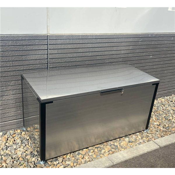 ゴミ箱 屋外 大型 ステンレス ダストボックス [DST-1300BK] 完成品 400L