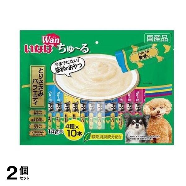 いなば 犬用 ちゅる(ちゅーる) とりささみバラエティ 14g (×40本) 2個セット 4,490円