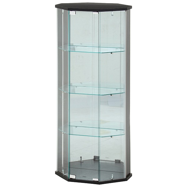 不二貿易 63934 ガラスコレクションケース BAAL コーナー BK メーカー直送
