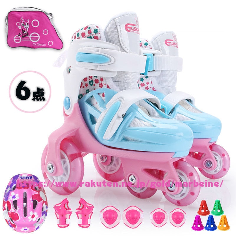 プレゼント ローラースケート スケート 子供用 スケート練習 プッシュでサイズ調整可能 インラインスケート ジュニア キッズ ハイグレード 外遊び 誕生 お子様用
