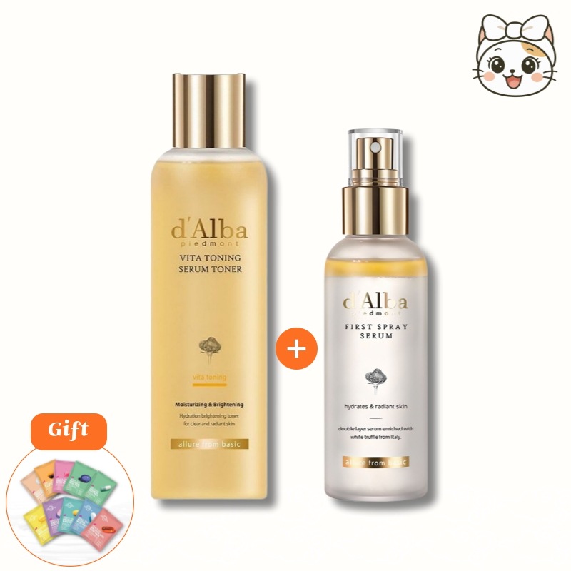 [2点セット][美容液+化粧水]ホワイトトリュフファーストスプレーセラム 100ml + ビタトーニングセラムトナー180ml /保湿/潤い/鎮静/リラックス/栄養/透明感/弾力/バリア強化