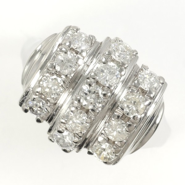 Pm900 リング 指輪 20.5号 ダイヤ 2.13 カード鑑別書 ジュエリー 中古