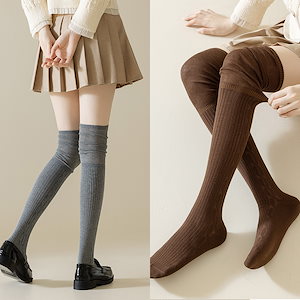 ハイソックスソックスを重ね履き女性用ストッキング女性用秋冬麻模様ハイソックス