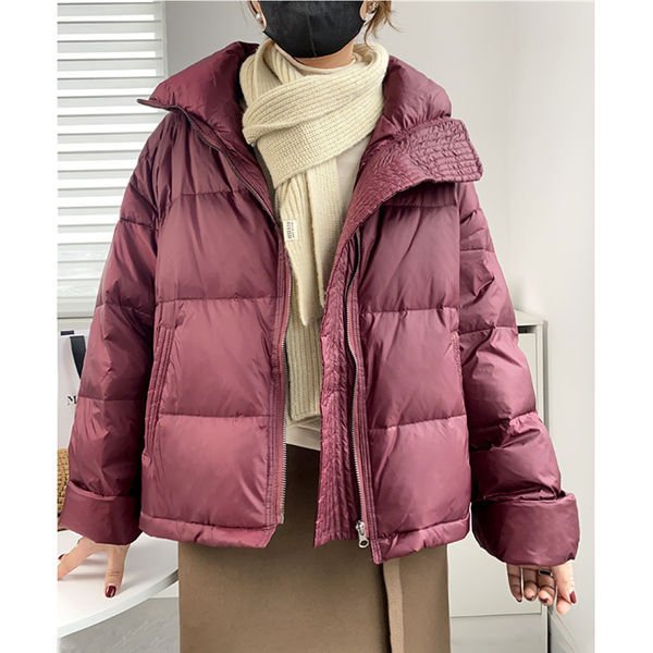 ダウンジャケット レディース ショート 中綿コート 中綿ジャケット ポリエステル ダウンコート ショートダウンコート 無地 秋冬 アウター バレンタイン プレゼント