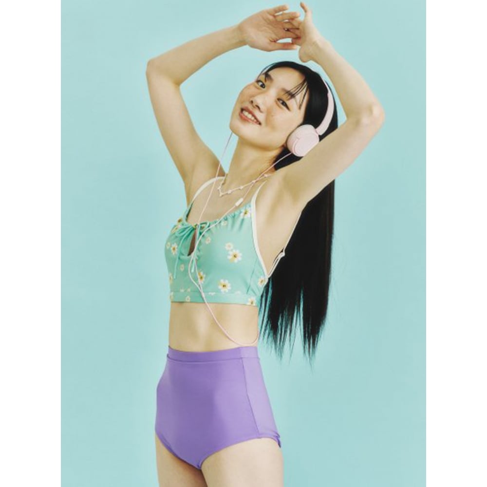 whatitisnt CW フローリービキニスイムスーツミントパープル