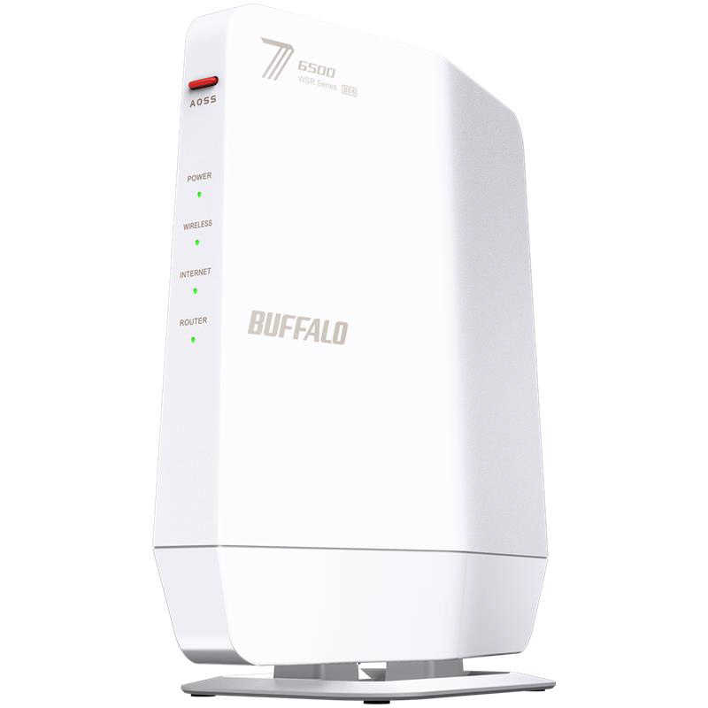 BUFFALO　無線LAN親機 802.11be/ax/ac/n/a/g/b 5764＋688Mbps ［Wi-Fi 7(be) / IPv6対応］　WSR6500BE6P/CWH