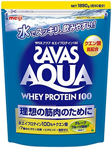 ザバス(SAVAS) アクアホエイプロテイン100+クエン酸 グレープフルーツ風味90食分 1,890g