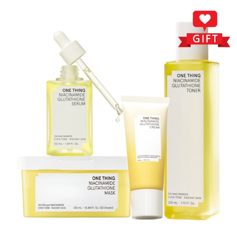 ナイアシンアミド グルタチオン4点セット（トナー210ml+セラム50ml+クリーム40ml+マスクパック30枚）