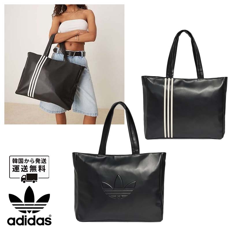 Polyurethane Outline Trefoil Shopper Bag JC6000 トートバッグ 韓国 かばん 大きいサイズ トートバック大容量ブラントートバッグ大きめ かわいい A4