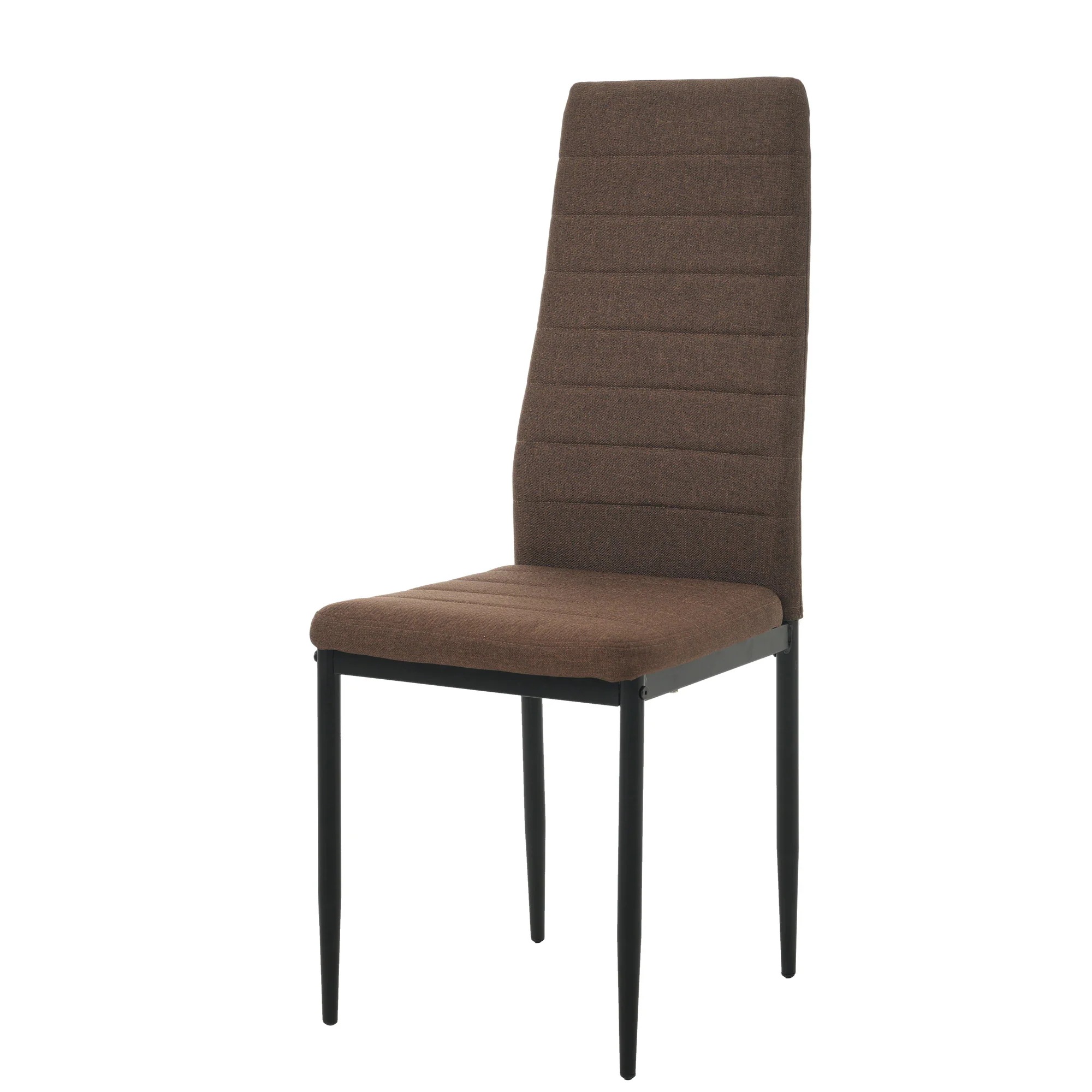 ダイニングチェア ファブリック椅子 イス レザー　食卓椅子　レトロ モダン コンパクト リビングチェアGG1051 Black+Brown FabricG 【4脚 座面+ブラ