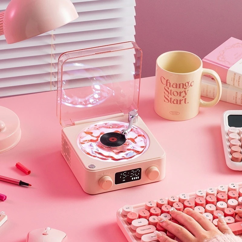 Tinghai Bluetooth スピーカー新しい誕生日ギフト雰囲気ライト小型スピーカーサブウーファーデスクトップ飾り Bluetooth スピーカー