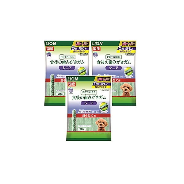 ★まとめ買い★　ＰＥＴＫＩＳＳ　食後の歯みがきガム　シニア　超小型犬用　２０本　×３６個 - 2