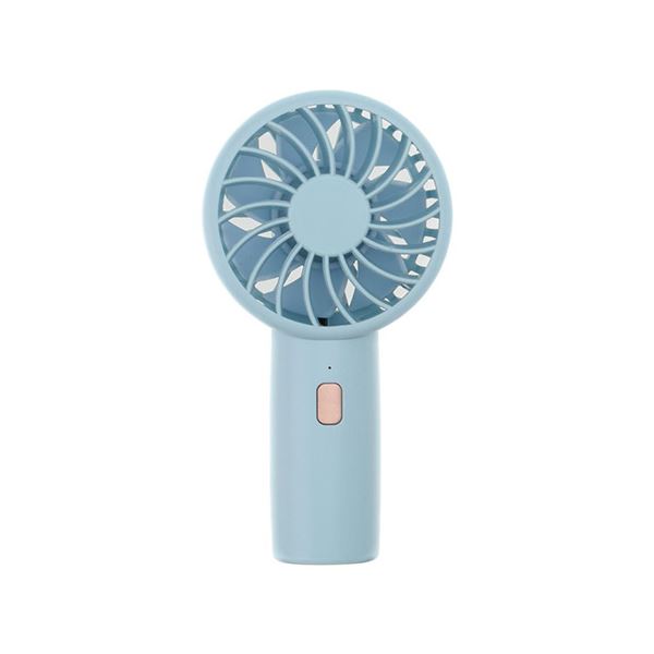 （まとめ）エツミ ミニハンディファン USB充電 ライトブルー [x5個セット] V-82419X5