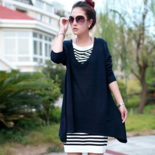 ワンピース チュニック ミニ丈 ショート ショート丈 膝上 袖あり 長袖 Vネック ラウンドネック タイト 細身 2way 2点セット シンプル カジュアル 大人 おしゃれ お洒落 こなれ感