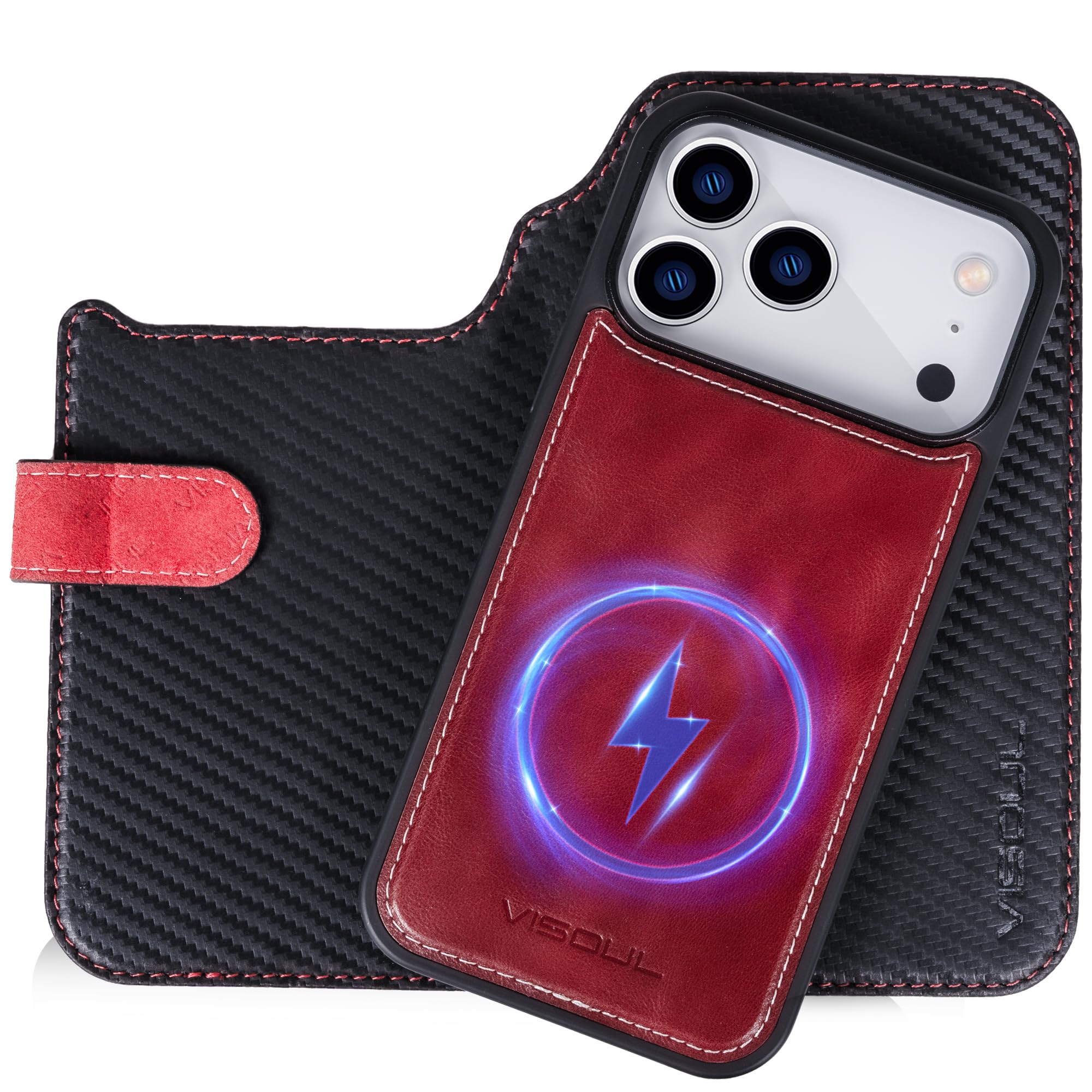 VISOUL iPhone 17 Pro Max 対応 ケース 手帳型 本革 アイフォン17 プロマックス 手帳型ケース MagSafe対応 スマホケース レザー カード収納 携帯カバー 横置きスタン