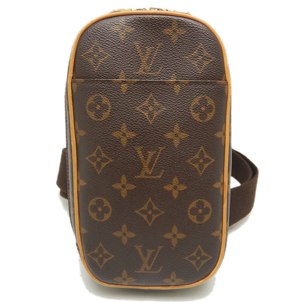 モノグラム ポシェットガンジュ M51870 ボディバッグ ブラウン/252618【中古】