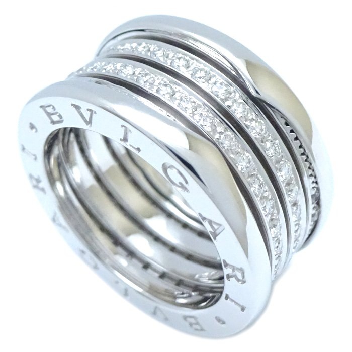 ビーゼロワン リング 指輪 ダイヤモンド 4バンド M #53 12.5号 B.zero1 K18WG ホワイトゴールド/293090【中古】