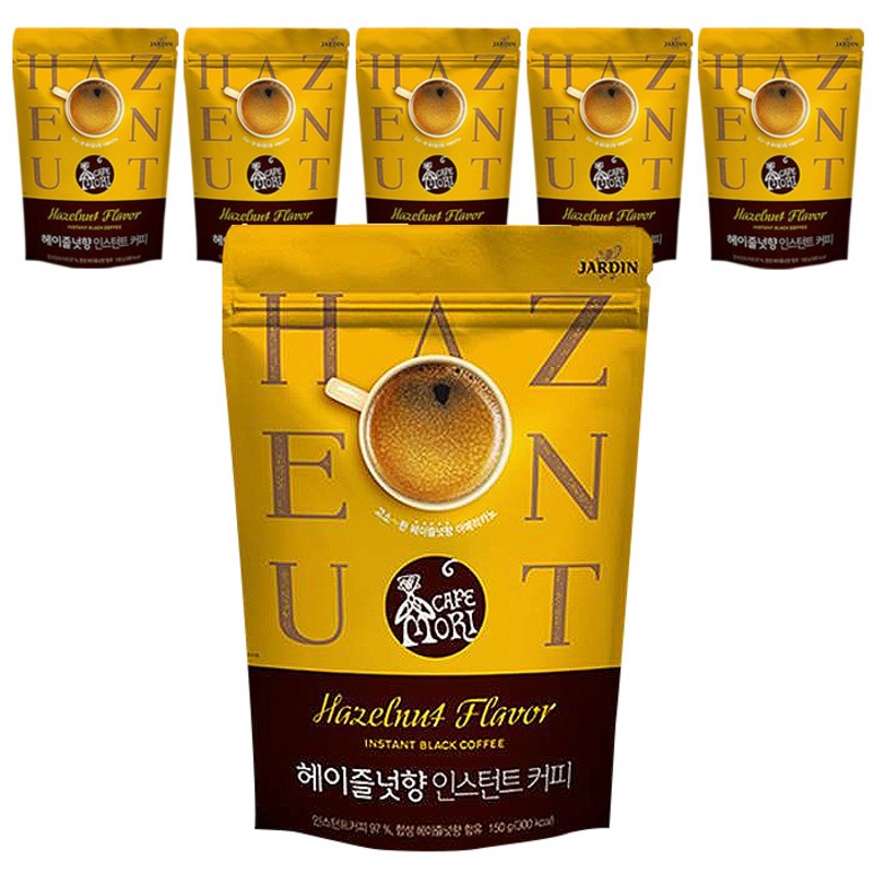 ジャルダンカフェモリ ヘーゼルナッツの香り インスタントコーヒー つめかえ型 150g 6個 6,698円