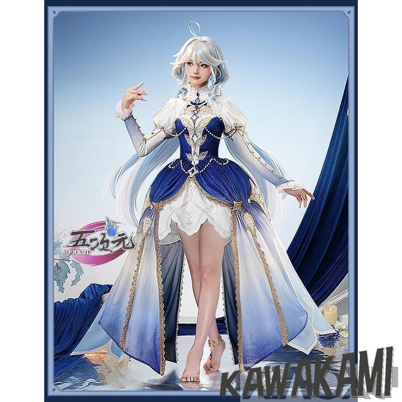 三分妄想　原神　コスプレ　フォカロルス　ブルーワルツ　同人衣装　ウィッグ　追加可