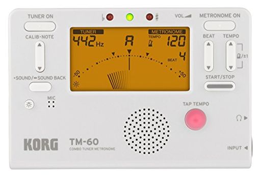 チューナー メトロノーム 同時に使える TM-60 WH ホワイト 吹奏楽 ブラスバンド オーケストラ 個人練習 コンパクト 持ち運び 6,156円