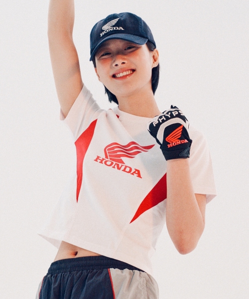 [HONDA] バイククロップジェレシーTシャツ ( White )