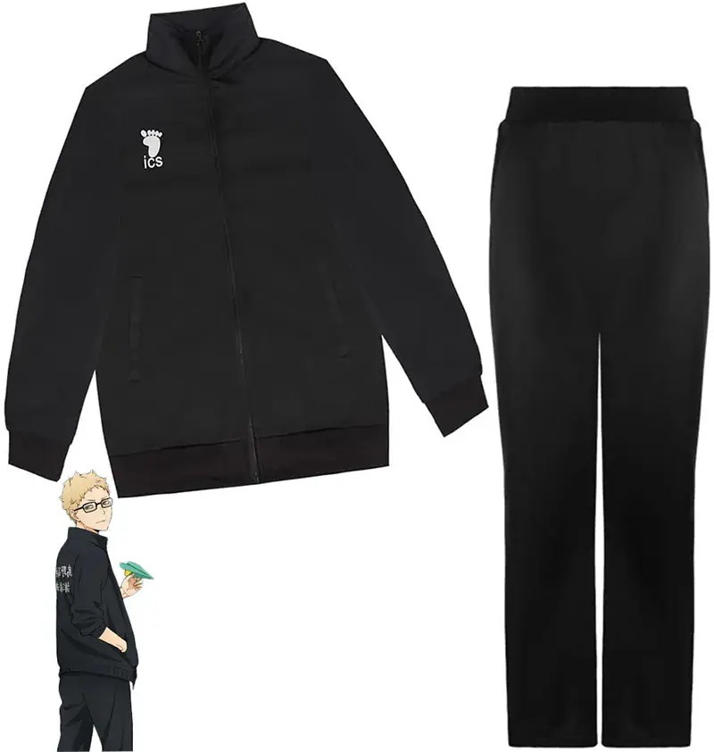 ハイキュー 上下2セット ユニフォーム プリント 烏野高校 日向翔陽 運動服 ジャージ コスプレ衣装コスプレ変装仮装セパレート