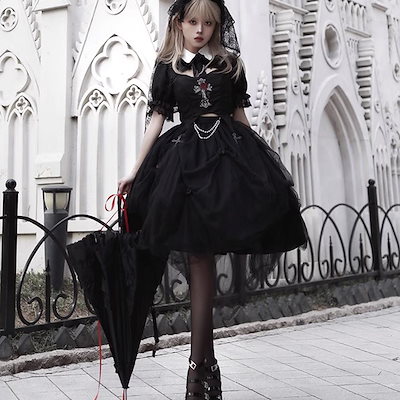Qoo10] ゴスロリ 黒 ロリータ ミニスカートセッ : レディース服