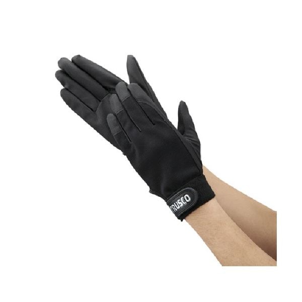 (まとめ) TRUSCO PU薄手手袋 エンボス加工 ブラック LL TPUM-B-LL 1双 (×3セット) 5,307円