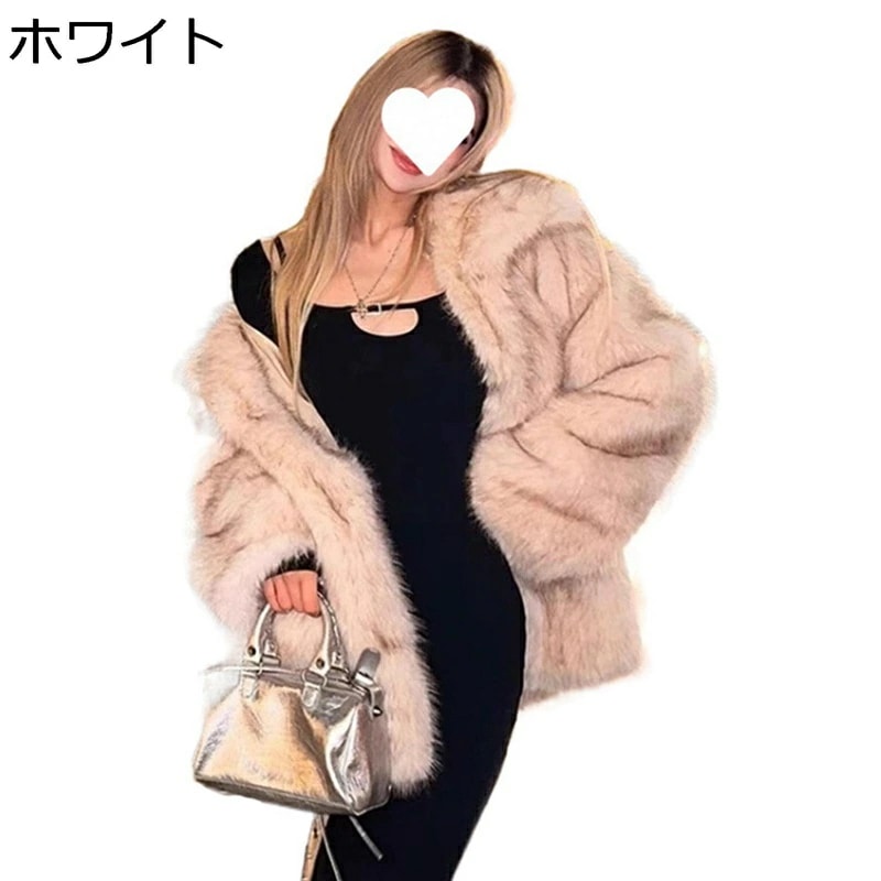 フェイクファーコート 折り襟 毛皮コート ファーコート レディース エコファー ジャケット フィックファー ボアコート 厚手 ビッグシルエット 真冬 ショート 暖かい カジュアル 結婚式 パーティー
