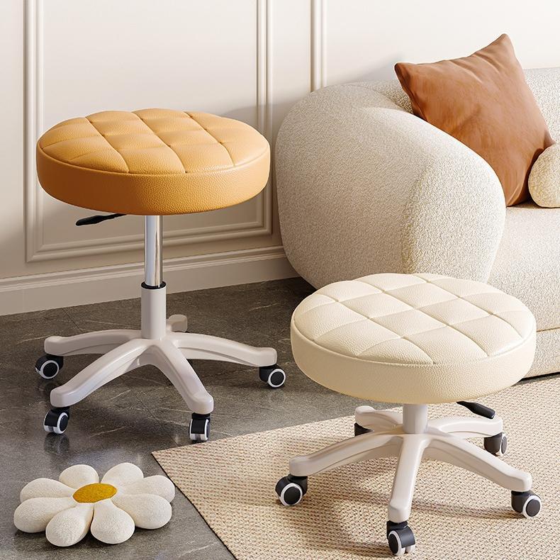 【急速出荷】オフィススツール オフィスチェア 丸椅子 キャスター 昇降スツール PUレザー エステスツール 360回転椅子 ワーク キャスター付き 高さ調節可能