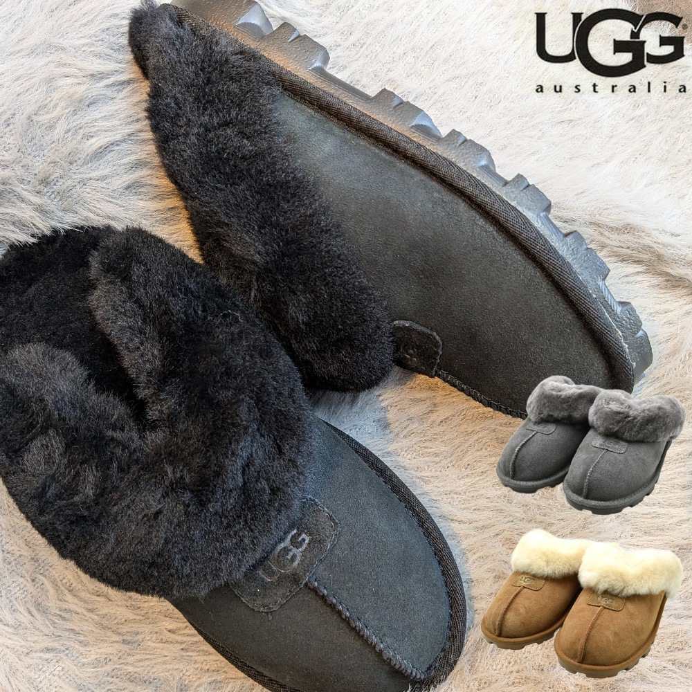 アグ コケット レディース サンダル ムートン サボ スリッパ ベージュ ブラック グレー 茶 黒 UGG COQUETTE【5125】