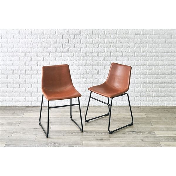 ビンテージ調 チェア 2脚セット ブラウンBタイプ ダイニングチェア チェアー 椅子 ワークチェア パソコンチェア おしゃれ 組立品 13,952円