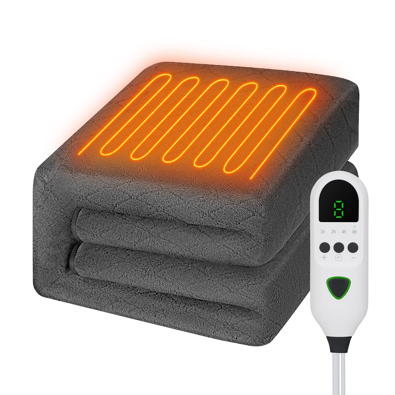 Homwarm 電気毛布 保温 速熱 暖房費節約 省エネ 敷き電気マット LEDコントローラー 9段階温度調節 タイマー設定 過熱防止 電気ブランケット ダニ対策 防寒対策 暖房器具 洗濯可 丸洗い