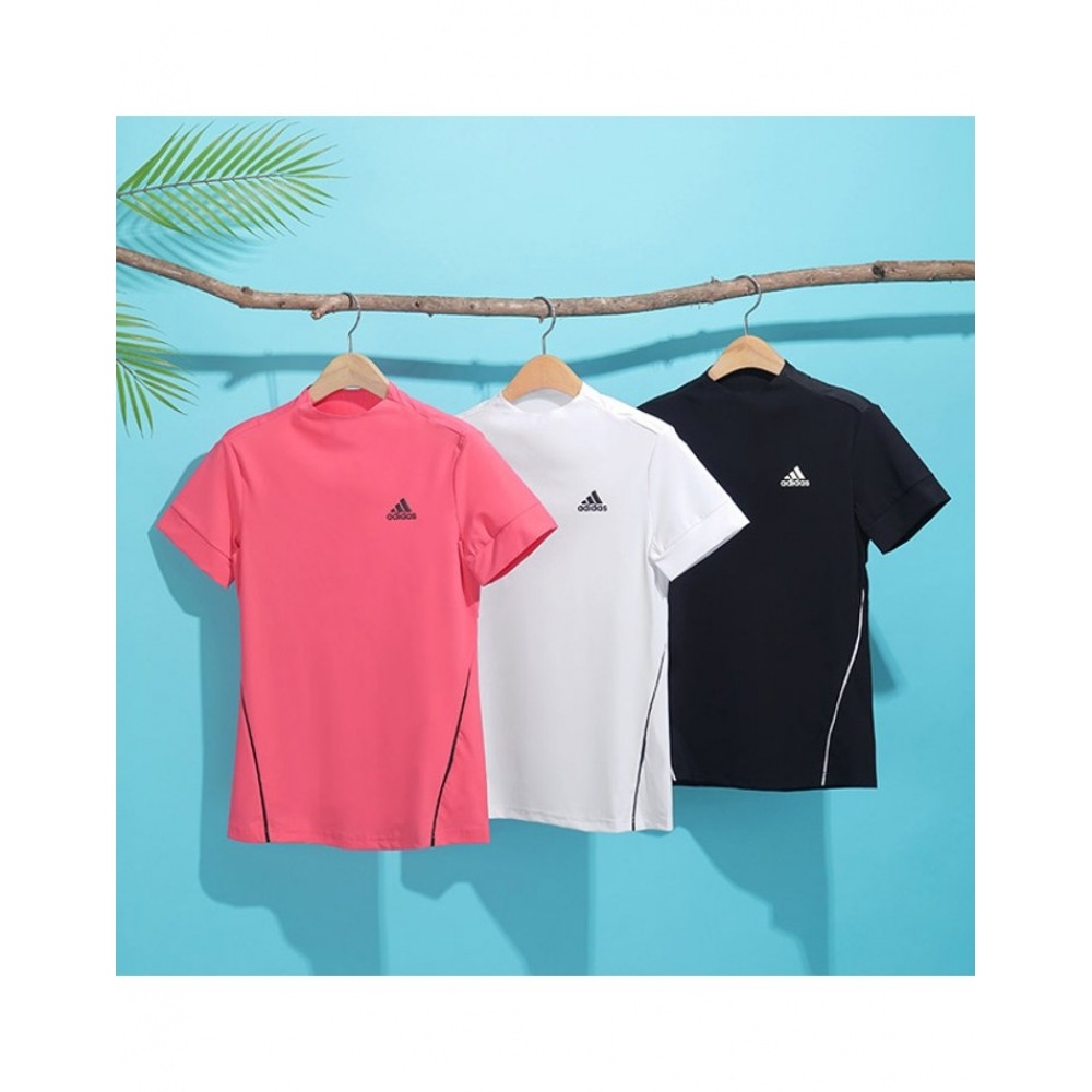アディダスゴルフアディダス SS ネックウィメンズショートスリーブ T シャツ DW5337 DW5338 DW5339