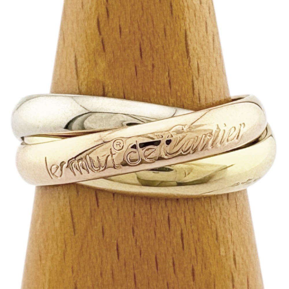 カルティエ トリニティ リング 指輪 14号 18金 K18イエローゴールド CARTIER 中古 美品