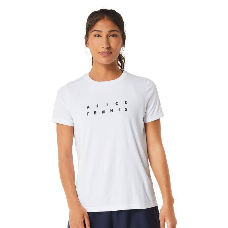 アシックス ASICS ウィメンズ コート グラフィック Tシャツ (2042A259100) レディース 半袖 ラウンドネック Tシャツ 2042A259100 401889